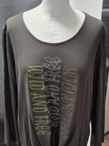 Shirt “ Jones “  Größe 38 in Oliv/Print