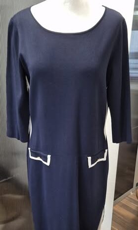Strickkleid “ Ralph Lauren “ Größe 38/40 in Dunkelblau/Weiß