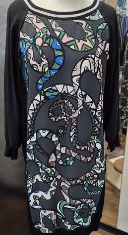Kleid “ Marccain “ Größe 38/40 (N4) in Schwarz/Bunt gemustert