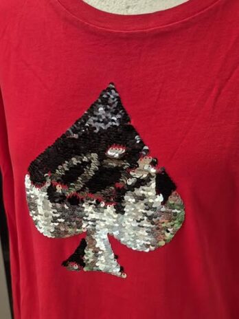 Shirt “ Armani ExChange “ Größe 40 in Rot/Pailletten