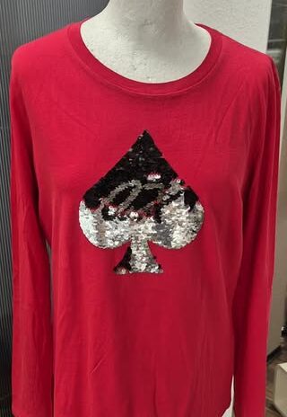 Shirt “ Armani ExChange “ Größe 40 in Rot/Pailletten