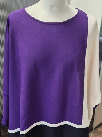 Pulli “ Someday “ Größe OS in Lila/Offwhite/Dunkelblau