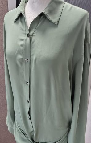 Kleid “ Theory “ Größe 36 in Salbeigrün 100% Seide