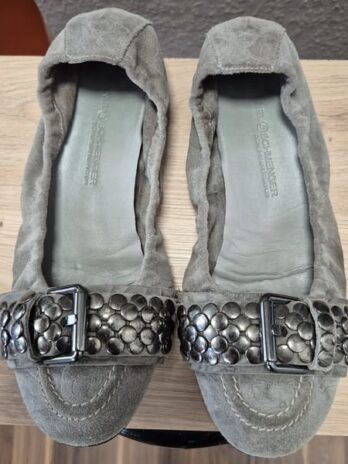 Ballerinas “ Kennel & Schmenger “ Größe 38 in Grau/Silber/Leder
