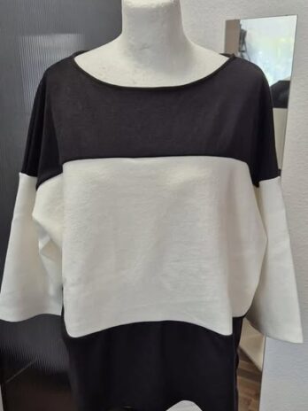 Sweater “ Opus “ Größe 40 in Schwarz/Weiß Blockstreifen