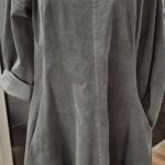Cordsamtkleid “ Made in Italy “ Größe L in Anthrazitgrau