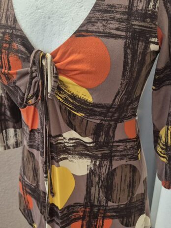 Shirt “ Comma “ Größe 36 in Braun/Orange/Terracotta/Beige gemustert