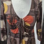 Shirt “ Comma “ Größe 36 in Braun/Orange/Terracotta/Beige gemustert