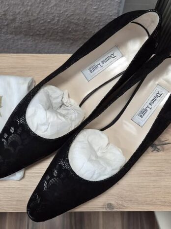 Pumps “ Donna Laura Venezia “ Größe 40 in Schwarz/Leder mit Schuhsack NEU!