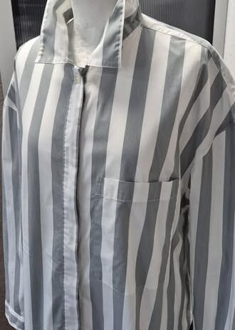 Bluse “ Marc O`Polo “ Größe 46 in Khaki/Weiß gestreift