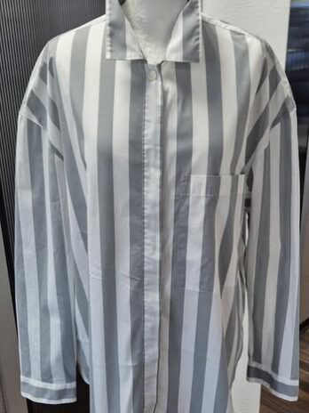 Bluse “ Marc O`Polo “ Größe 46 in Khaki/Weiß gestreift