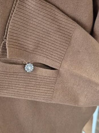 Pulli “ Fiorella Rubino “ Größe 46 in Cognac 76% Viscose
