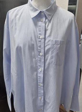 Bluse “ Robert Friedmann “ Größe 40/42 in Hellblau/Weiß gestreift