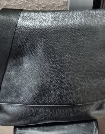 Tasche “ Dietmar Jost “ in Schwarz/Leder Breite ca 36cm Höhe ca 29cm