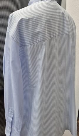 Bluse “ Robert Friedmann “ Größe 40/42 in Hellblau/Weiß gestreift