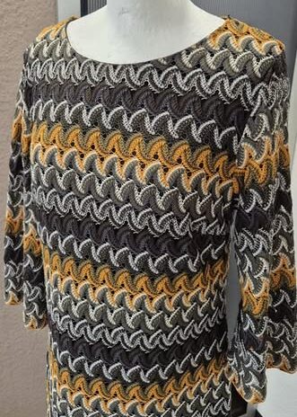 Kleid “ Sa. Hara “ Größe 40 in Curry/Olivgrün gemustert