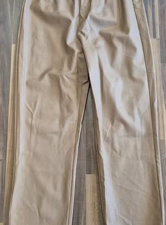 Hose “ Alba Moda “ Größe 38 in Camel/Kunstleder elastischer Bund