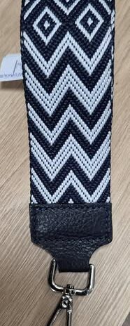 Taschengurt “ Made in Italy “ in Dunkelblau/Weiß Textil