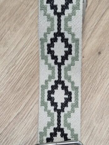 Taschengurt “ Made in Italy “ in Beige/Schwarz/Khaki Textil