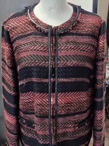 Blazer “ Gerry Weber “ Größe 40 in Schwarz/Dunkelblau/Beere gemustert