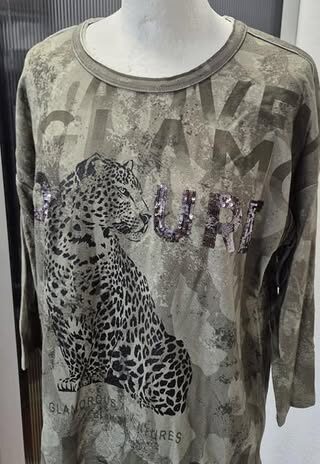 Shirt “ Monari “ Größe 38 in Khaki/Schwarz Print