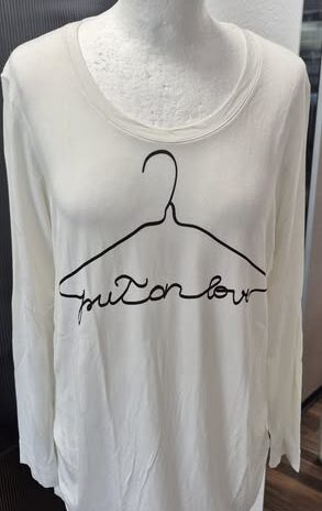 Shirt “ Jones “ Größe 42 in Offwhite/Schwarz Print