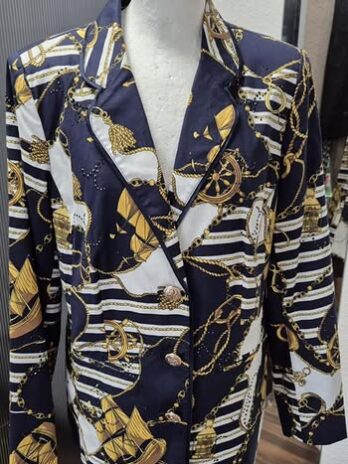 Blazer “ Alfredo Pauly “ Größe 38 in Blau/Gelb/Weiß gemustert