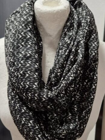 Loop “ Tom Tailor “ in Schwarz/Offwhite gemustert