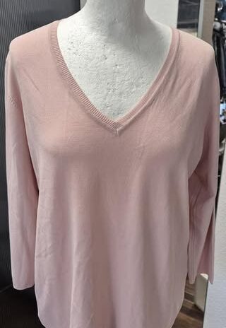 Pulli “ Punto Roma “ Größe L in Rosa 65% Viscose