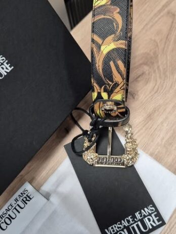 Gürtel “ Versace Jeans Couture “ in Schwarz/Curry NEU! Länge ca 85cm