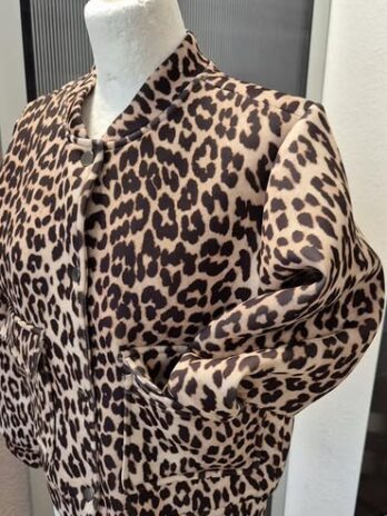 Blazer “ Made in Italy “ Größe 36 in Braun/Beige/Animalprint Neopren