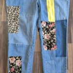 Jeans “ Ulla Popken “ Größe 46 in Blau/Bunt gemustert
