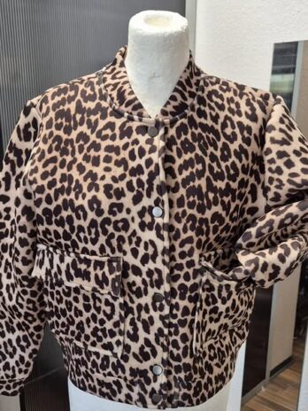 Blazer “ Made in Italy “ Größe 36 in Braun/Beige/Animalprint Neopren