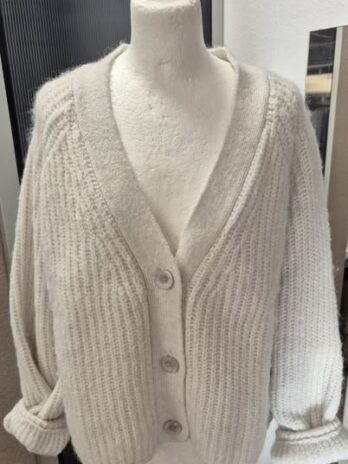 Grobstrickweste “ Zara “ Größe L in Hellgrau