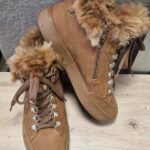 Booties “ Geox “ Größe 38 in Cognac/Leder warm gefüttert