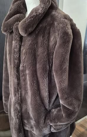 Jacke “ Jones “ Größe 38 in Dunkelbraun/Webpelz Fake-Fur