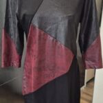 Kleid “ Victoria By Mekstone “ Größe 38 in Schwarz/Weinrot Waschleder