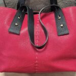 Tasche “ Made in Italy “ in Rot/Schwarz Kunstleder Breite ca 33cm Höhe ca 29cm