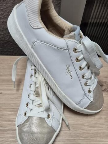 Sneakers “ Pepe Jeans “ Größe 39 in Weiß/Gold