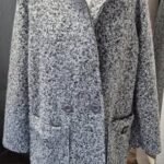 Mantel “ Fashion Jeans “ Größe 38/40 in Schwarz/Weiß/Grau gemustert