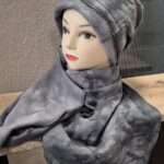 Beanie&Dreieckstuch “ Handarbeit “ in Grau/Olivgrün/Camouflage NEU! warmer Innenstoff