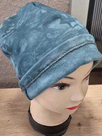 Beanie “ Handarbeit “ in Petrol NEU! warmer Innenstoff