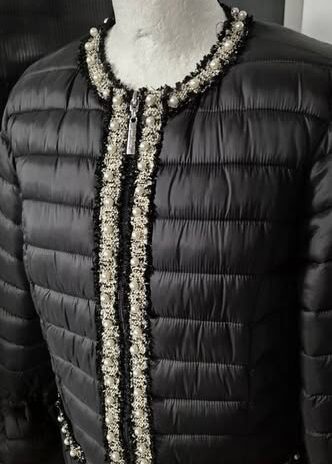 Steppjacke “ Joseph Ribkoff “ Größe 38 in Schwarz/Perlen bestickt