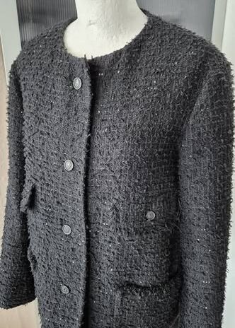 Blazer “ Lis Lareida “ Größe 36 in Schwarz/Pailletten 86% Baumwolle 14% Viscose