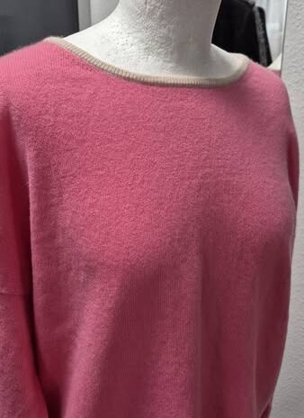 Pulli “ Me & Lou Munich “ Größe 38 in Pink/Beige 100% Cashmere