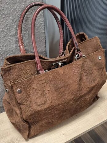 Tasche “ Made in Italy “ in Cognac/Leder Breite ca 38cm Höhe ca 30cm