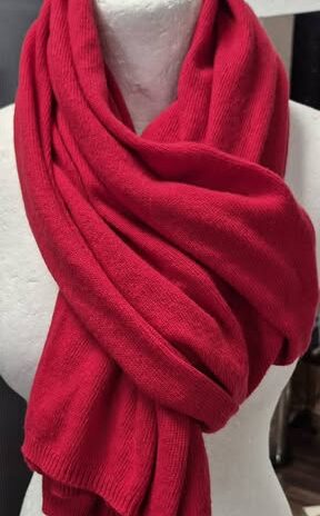 Schal “ Me & Lou Munich “ in Rot 100% Cashmere