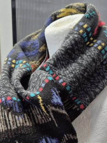 Schal “ Aldo Martin`s “ in Schwarz/Bunt gemustert