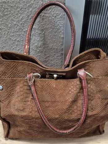 Tasche “ Made in Italy “ in Cognac/Leder Breite ca 38cm Höhe ca 30cm