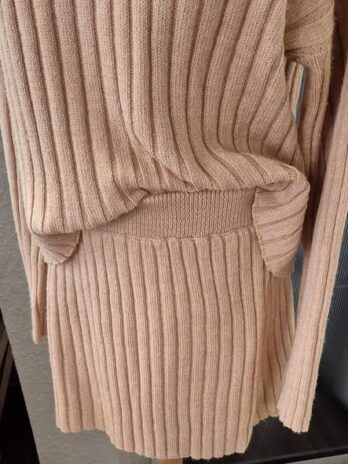 Strick 2-Teiler “ Mango “ Größe 36 in Peach Rock elastischer Bund